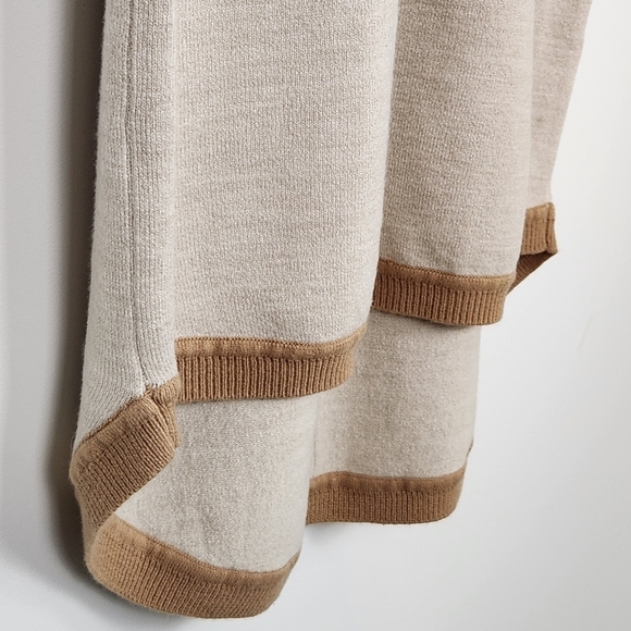 French Connection Size M Camel Tan Long Sleeve Sweater Dress - Picture 4 of 9